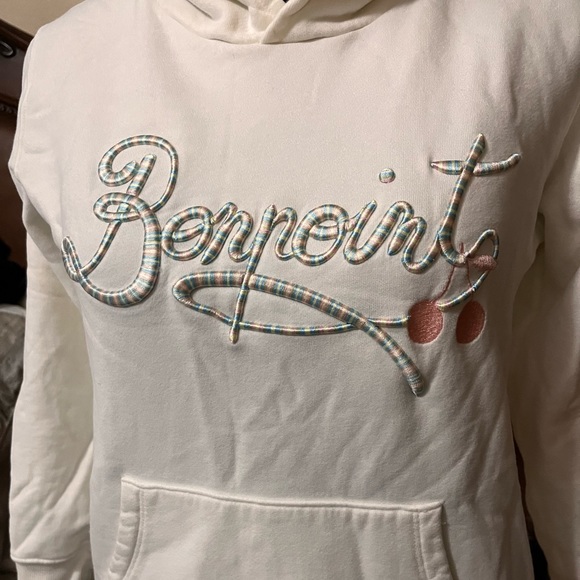 Bonpoint Shirts & Tops | BonpointEmbroidered Logo Hoodie 14 girl - Picture 2 of 8